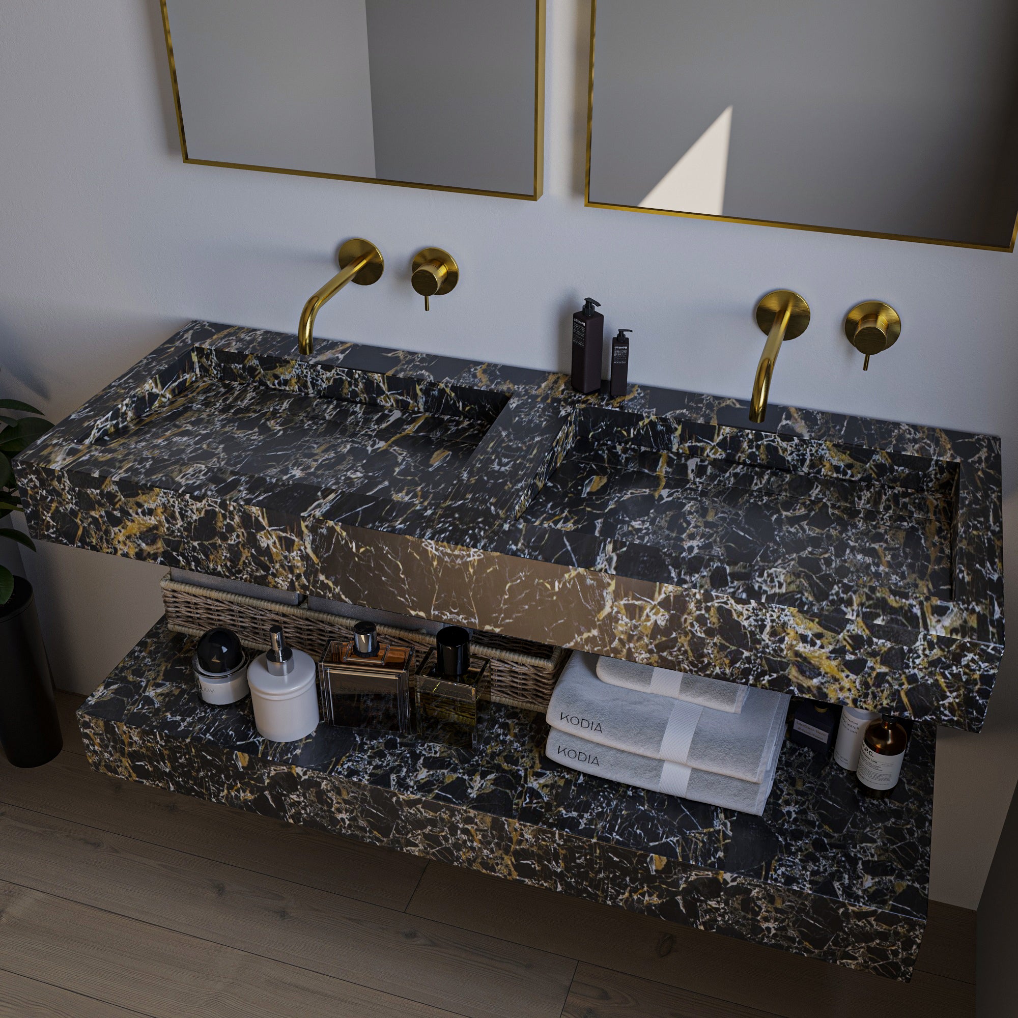 Bespoke Double Bathroom Sinks