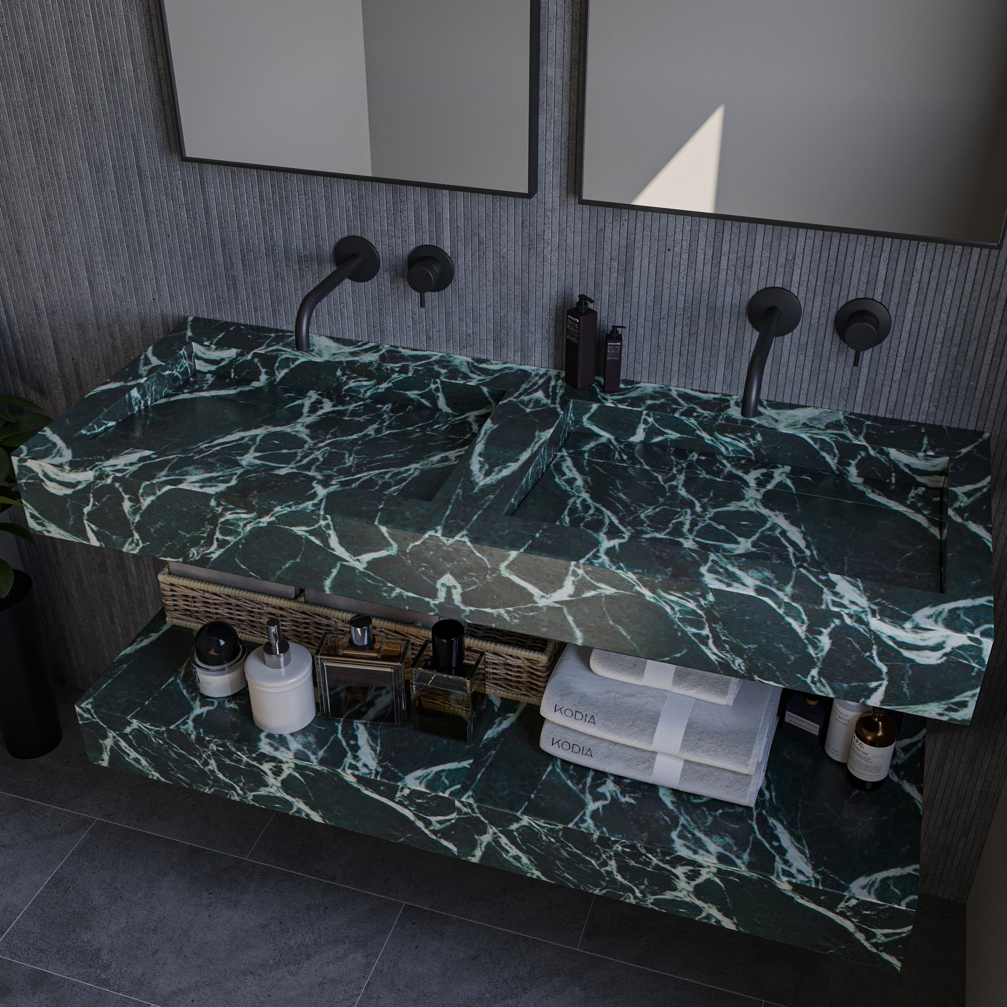 Bespoke Double Bathroom Sinks