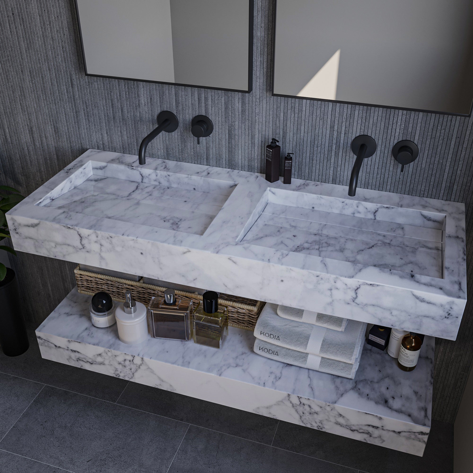 Bespoke Double Bathroom Sinks