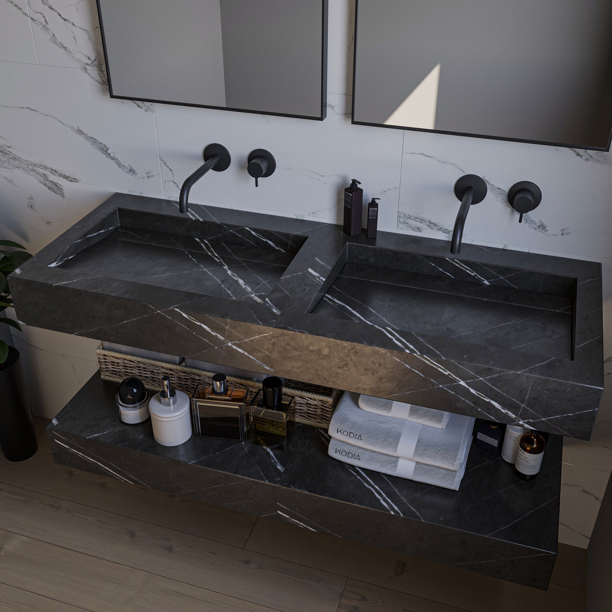 Bespoke Double Bathroom Sinks